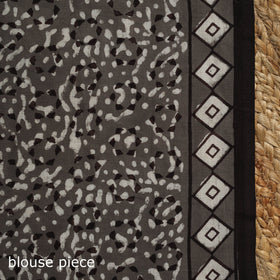 Black - mul cotton bagru saree 10 - handcrafted