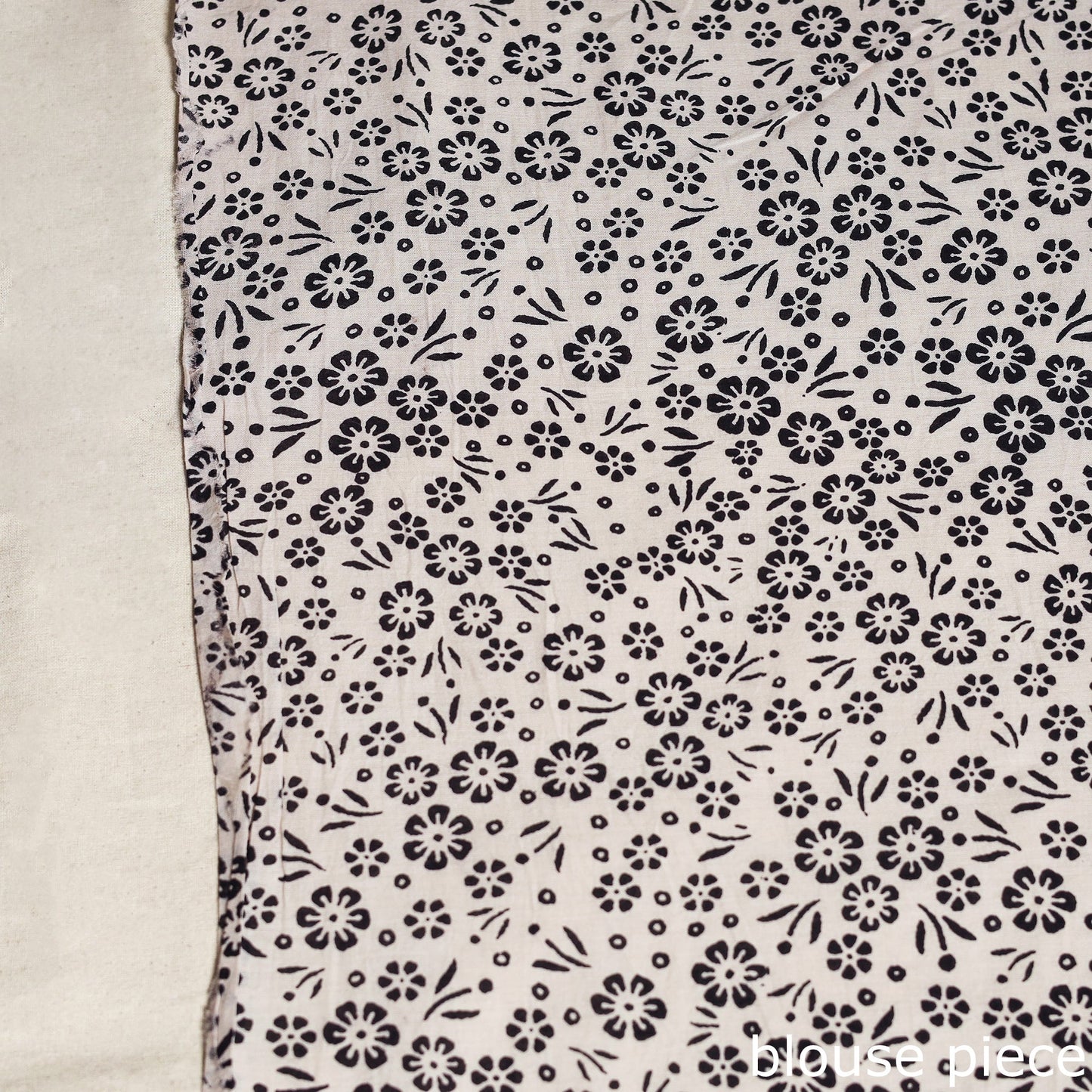 Black Mul Cotton Block Print Bagru Saree