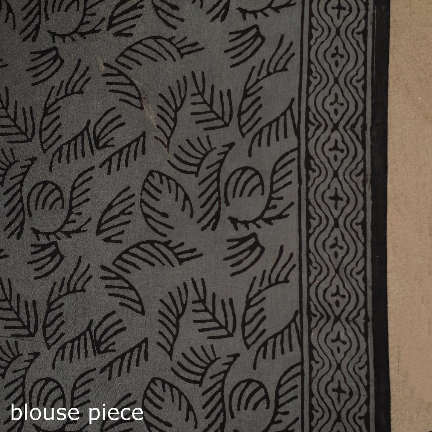 Black - mul cotton hand bagru saree 07 - handcrafted