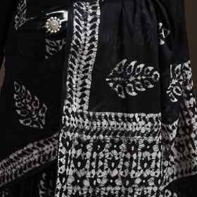 Mul cotton hand batik saree 01 - handcrafted