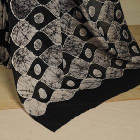 Black - mul cotton hand batik saree 14 - handcrafted