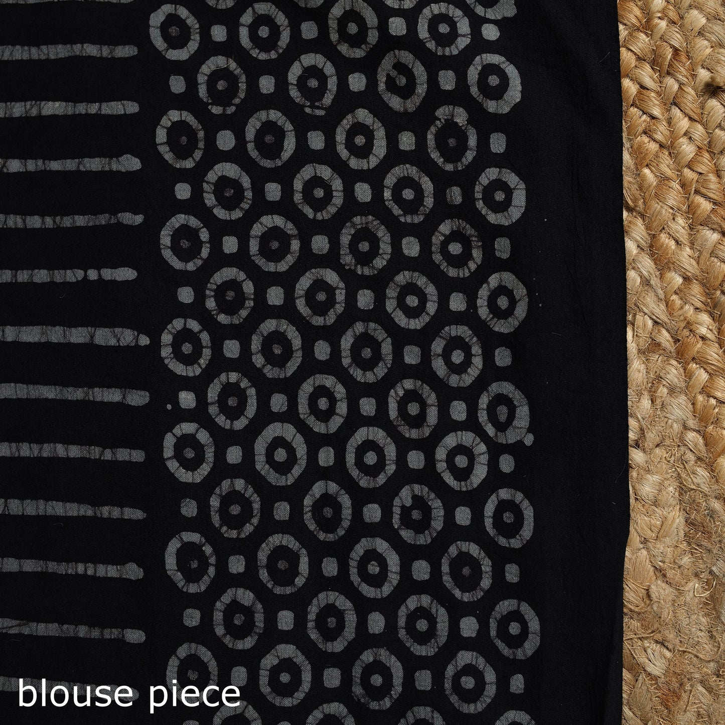 Black - mul cotton hand batik saree 15 - handcrafted