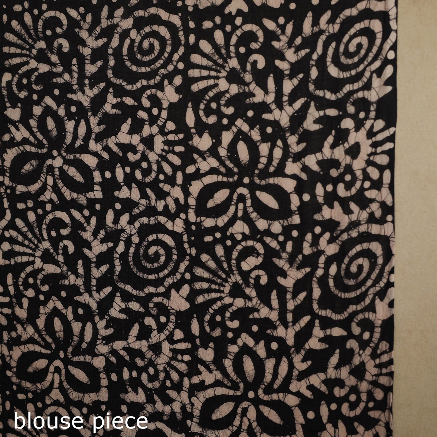 Black - mul cotton hand batik saree 19 - handcrafted