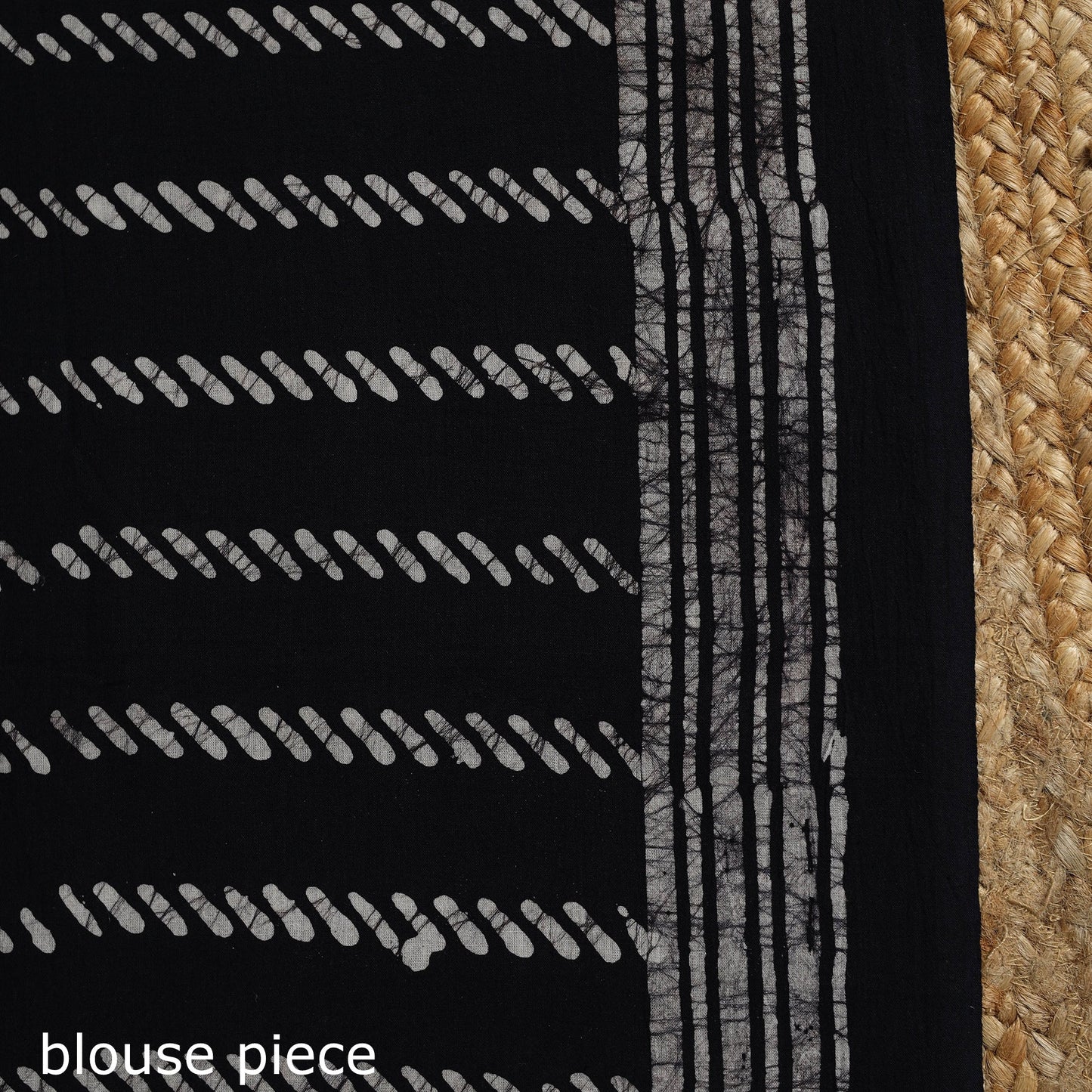 Black - mul cotton hand batik saree 23 - handcrafted