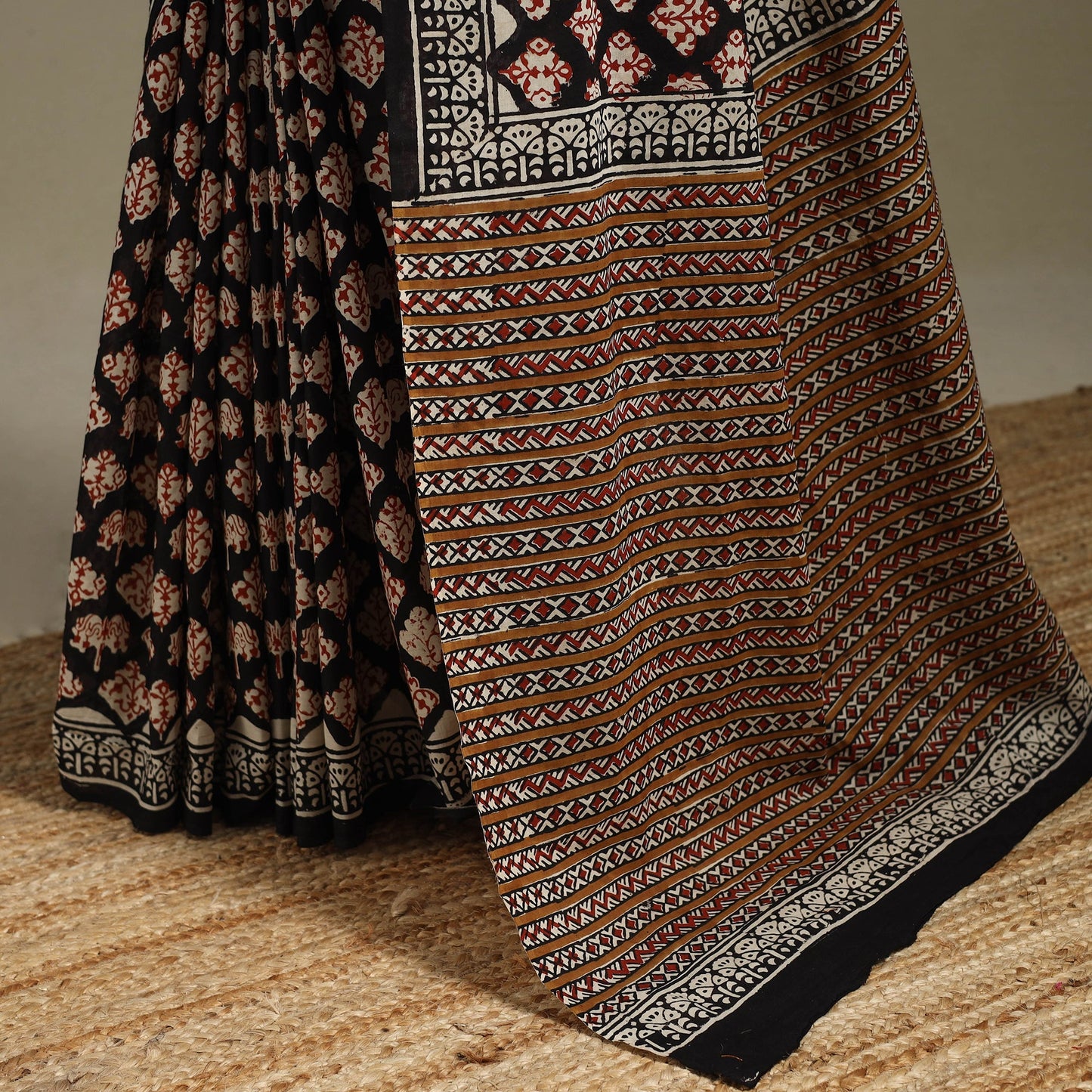 Multicolor - mul cotton natural dyed bagru saree 21