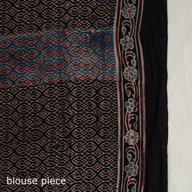 Multicolor - Mul Cotton Block Print Ajrakh Saree 08