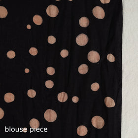 Buy Black Mul Cotton Block Print Ajrakh Saree