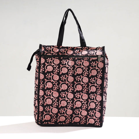 Multicolor Handmade Bagh Block Printed Cotton Shopping Bag