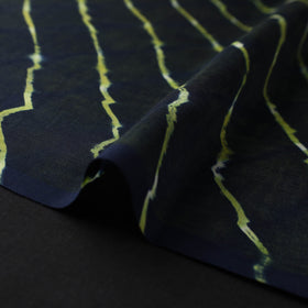 Black - multicolour leheriya tie-dye chanderi silk fabric