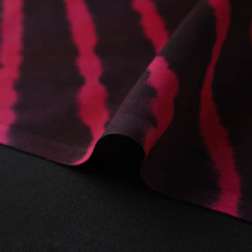 Black - multicolour leheriya tie-dye chanderi silk fabric