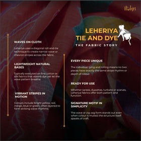 Black - multicolour leheriya tie-dye chanderi silk fabric