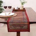 Black Natural Bamboo Bagh Block Printed Dining Table Runner