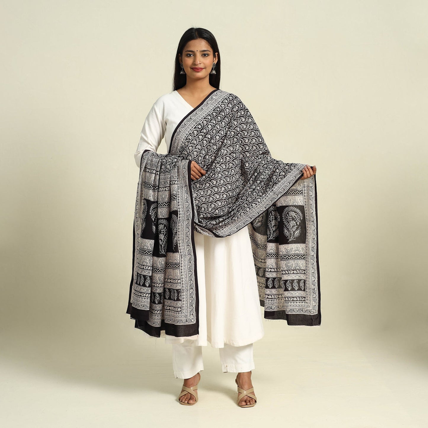 Buy Natural Dye Mul Cotton Bagh Print Dupatta
