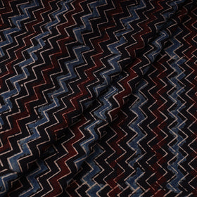 Black - natural dyed 3 kaam cotton fabric 14 - handcrafted