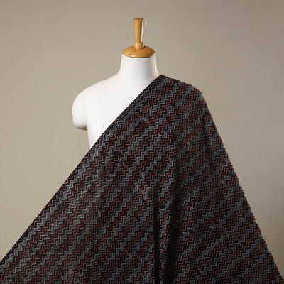 Black - natural dyed 3 kaam cotton fabric 14 - handcrafted