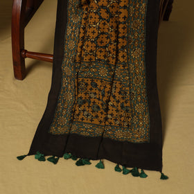 Black - natural dyed 3pc unstitched dress material 08