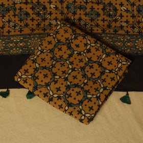 Black - natural dyed 3pc unstitched dress material 08