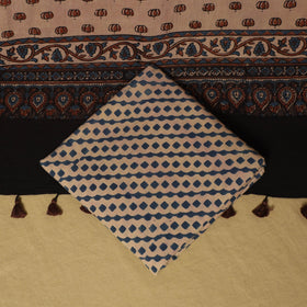 Black - natural dyed 3pc unstitched dress material 09