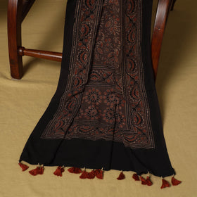 Black - natural dyed 3pc unstitched dress material 10