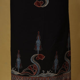 Black - natural dyed 3pc unstitched dress material 12