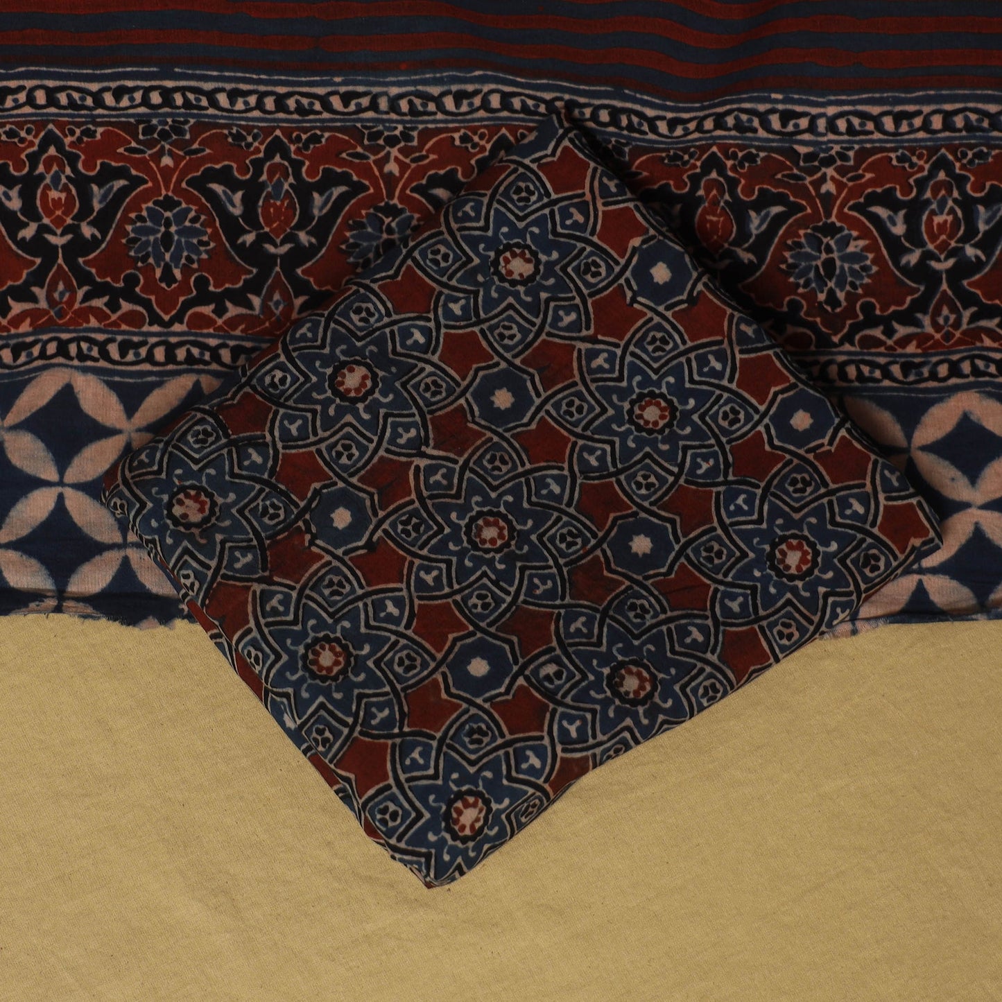 Black - natural dyed 3pc unstitched dress material 15