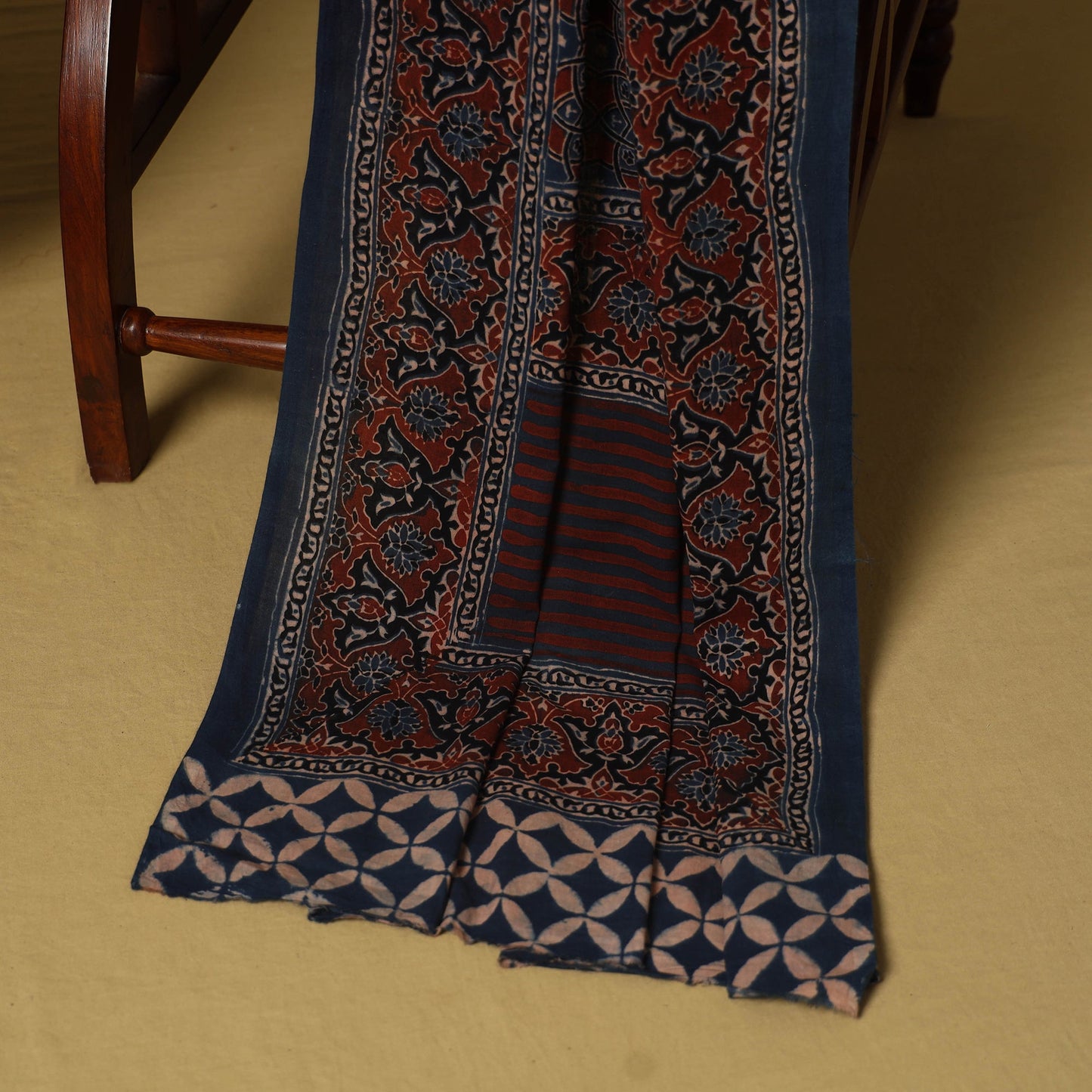 Black - natural dyed 3pc unstitched dress material 15