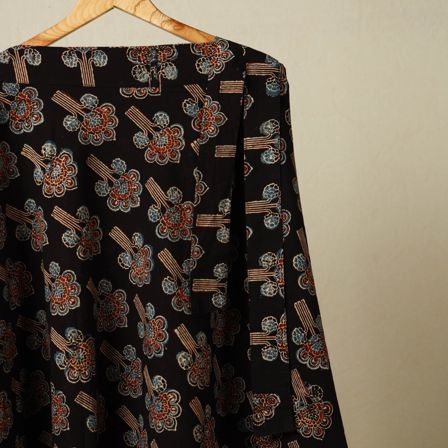 Black - cotton wrap around skirt 38 - handcrafted