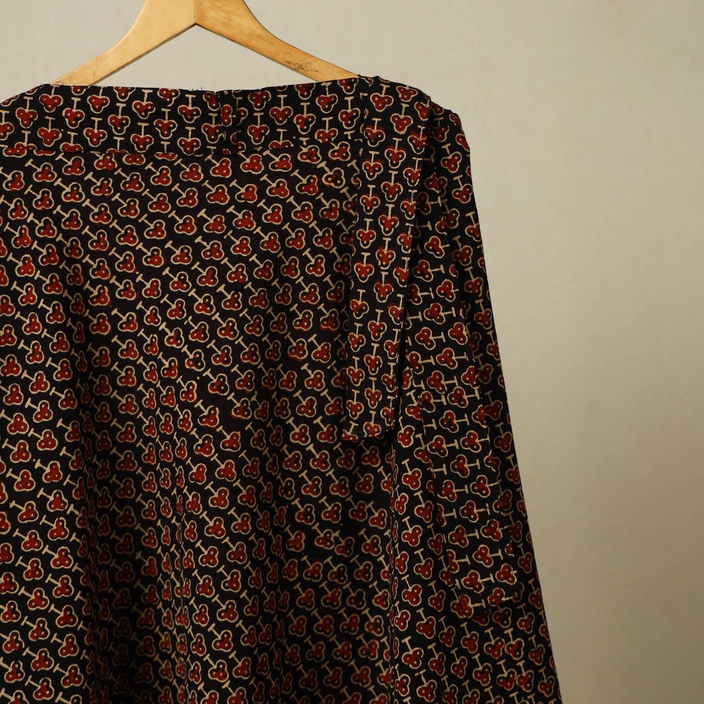 Black - cotton wrap around skirt 41 - handcrafted