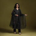 Natural dyed ajrakh hand block print cotton suit set