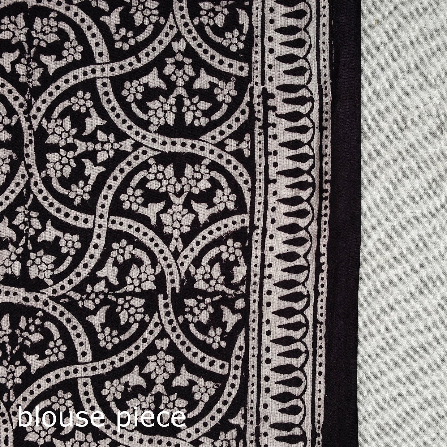 Black Bagh Print Cotton Saree Online from Madhya Pradesh
