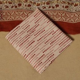 Natural dyed bagru chanderi silk 3pc unstitched dress