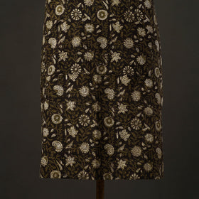 Black Bagru Block Print Cotton Apron with Pocket