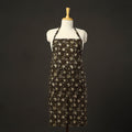  Black Bagru Block Print Cotton Apron with Pocket