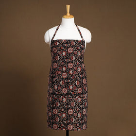 Buy Black Bagru Block Print Cotton Apron with Pocket