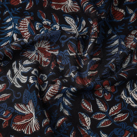 Black Traditional Bagru Dabu Print Fabric from Rajasthan