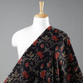 Black - natural dyed bagru cotton fabric 12 - handcrafted