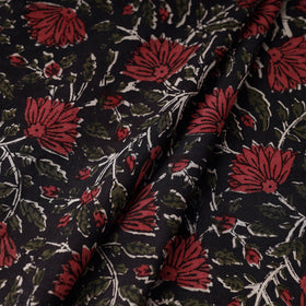 Black - natural dyed bagru cotton fabric 12 - handcrafted