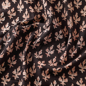 Black - natural dyed bagru cotton fabric 06 - handcrafted