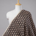 Black Traditional Bagru Print Fabric from Rajasthan