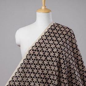 Black Traditional Bagru Print Fabric from Rajasthan