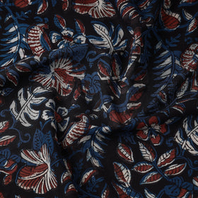 Black Traditional Bagru Dabu Print Fabric from Rajasthan