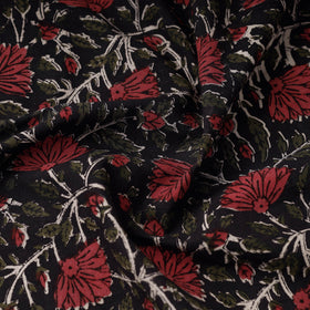 Black - natural dyed bagru cotton fabric 12 - handcrafted
