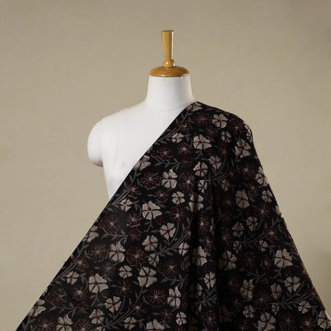 Black - natural dyed bagru dabu fabric 20 - handcrafted