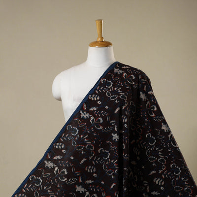 Black - natural dyed bagru dabu fabric 27 - handcrafted