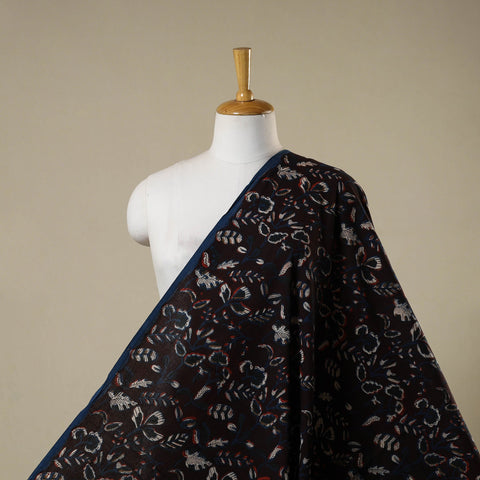 Black - natural dyed bagru dabu fabric 27 - handcrafted