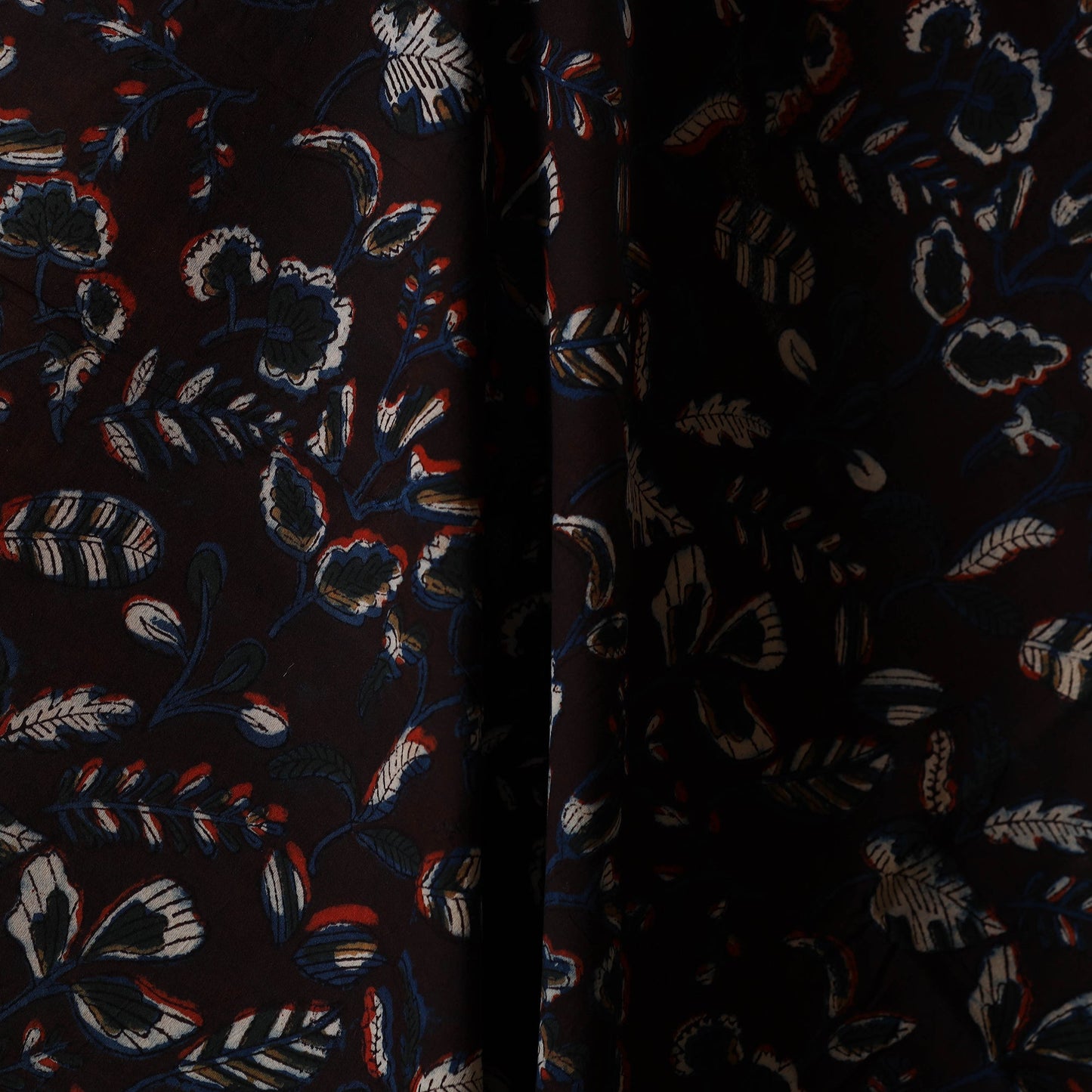 Black - natural dyed bagru dabu fabric 27 - handcrafted