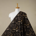 Black - natural dyed bagru dabu fabric 28 - handcrafted