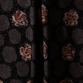 Black - natural dyed bagru dabu fabric 35 - handcrafted