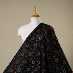 Black - natural dyed bagru dabu fabric 39 - handcrafted