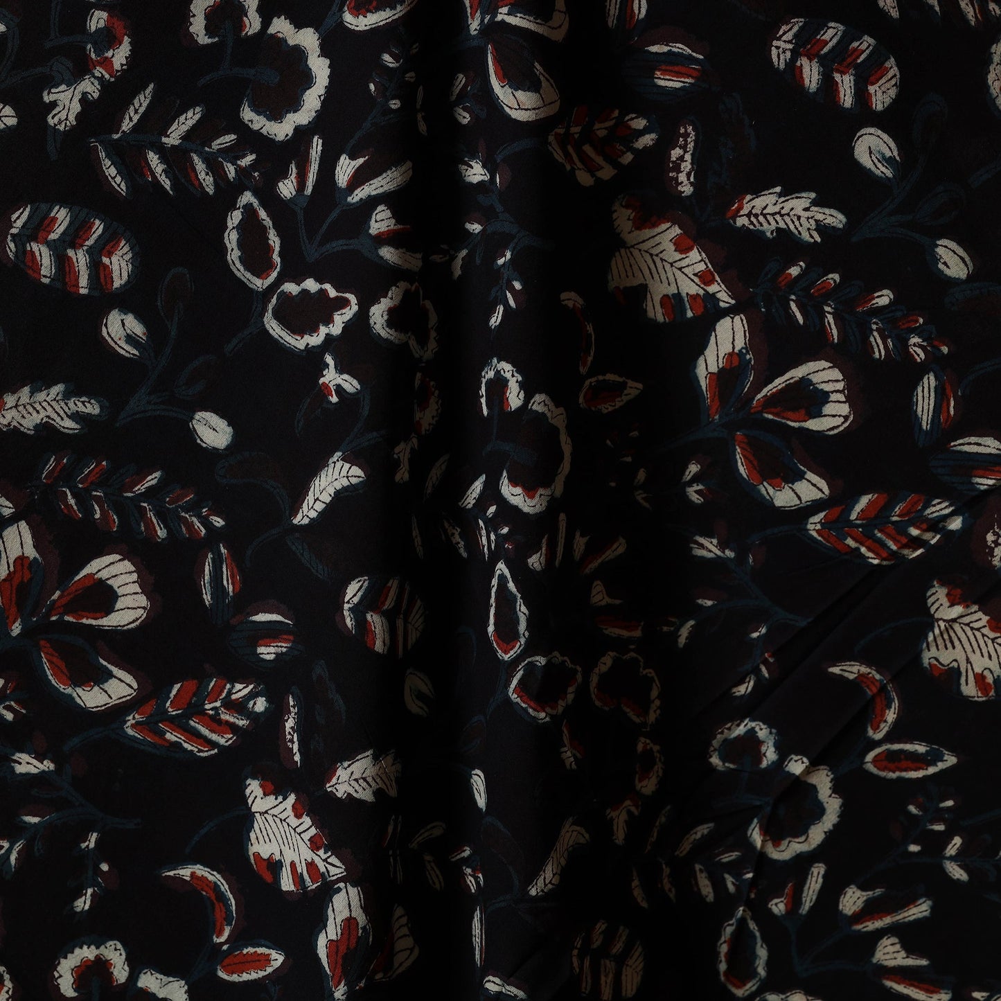 Black - natural dyed bagru dabu fabric 41 - handcrafted